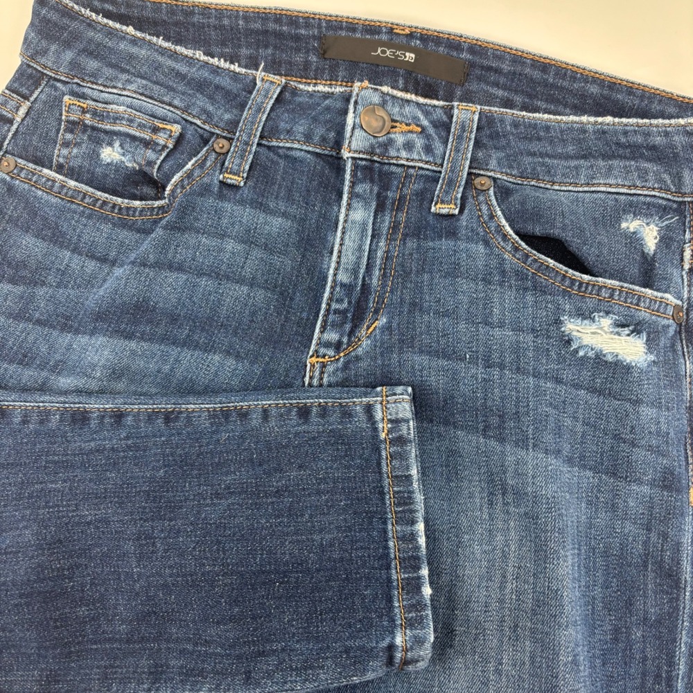 Joe's Jeans The Skinny‎ Women 28 Dark Wash Distressed Knee Denim Pants Grunge